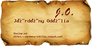 Járdány Odília névjegykártya